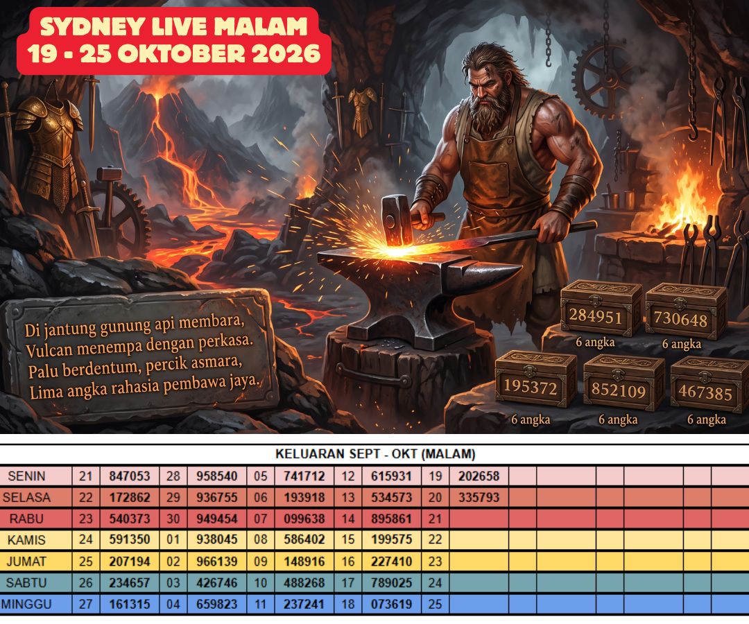 SYDNEY LIVE MALAM 19 - 25 OKTOBER 2026